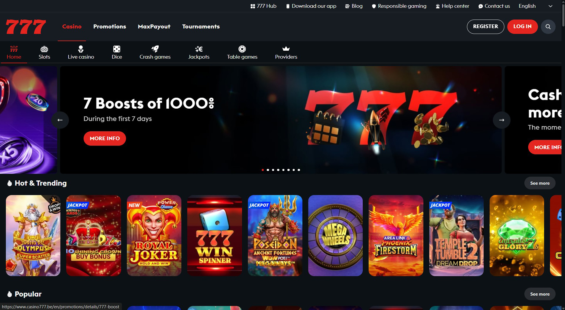 4. 777.ch- Vertrauenswürdige Online-Casino-Option