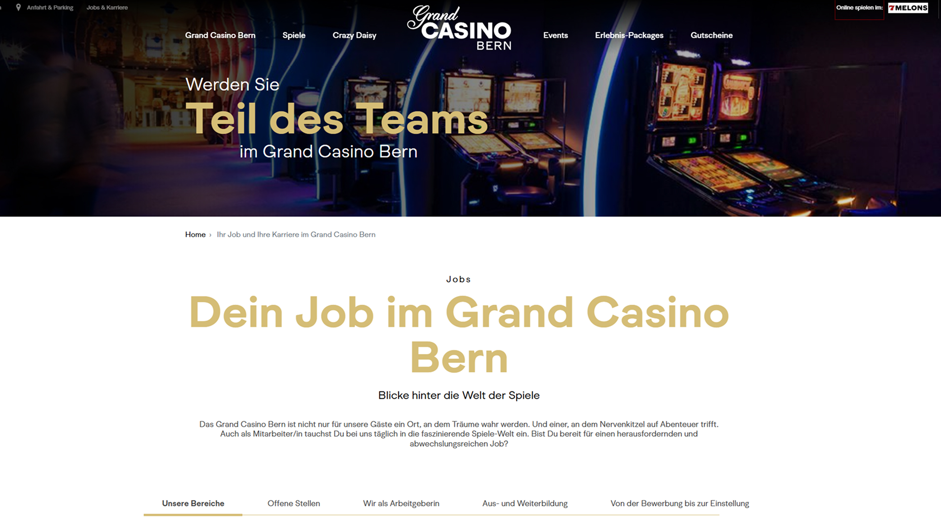 7. Grand Casino Bern- Ausgewogenes Online Casino Angebot