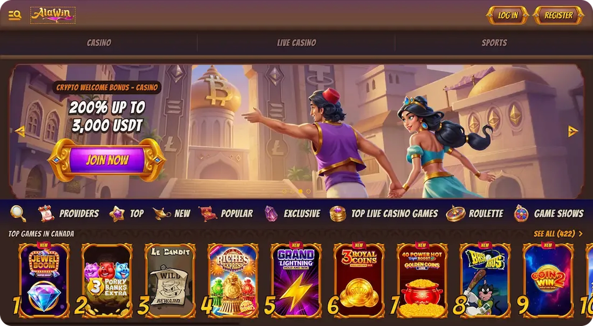 8. Casino Lugano- Beliebter Online Casino Bonus