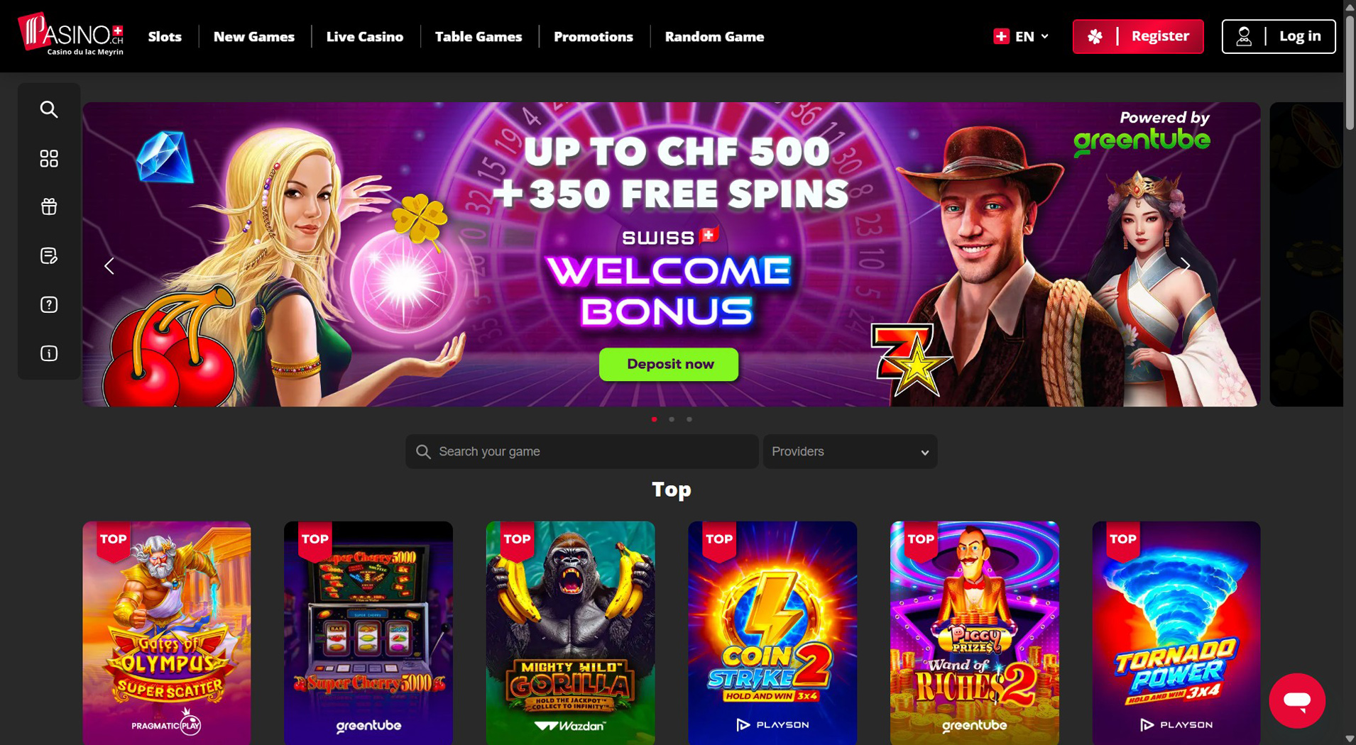 2. PASINO.ch- Schneller Online-Casino-Zugang